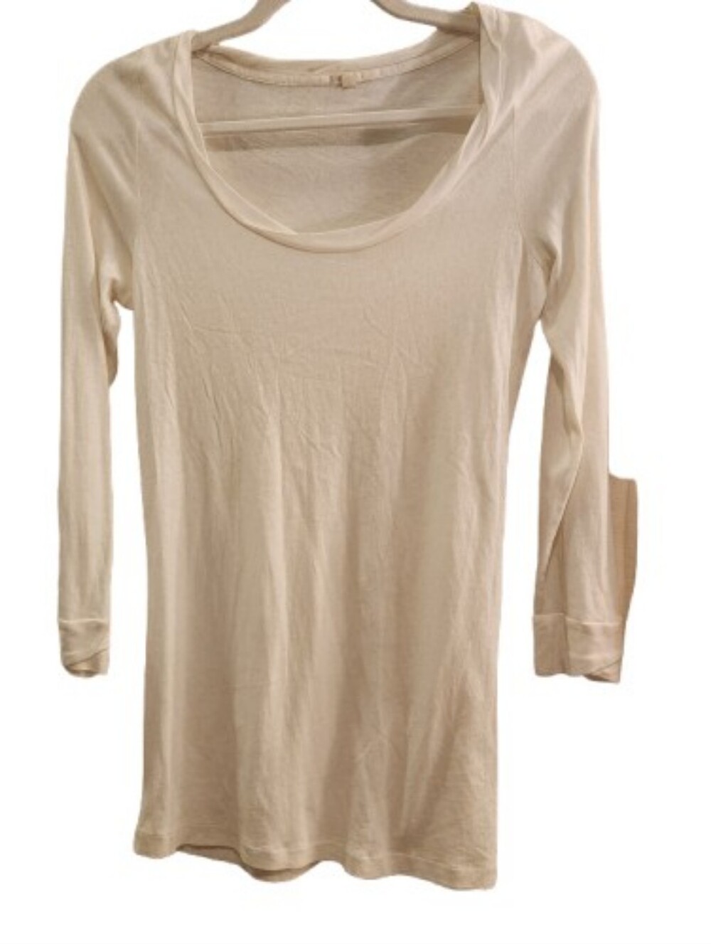 J. Crew White Long Sleeve Scoop Neck Tee Size Small
